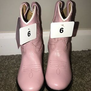 NWT pink cowgirl boots toddler size 6